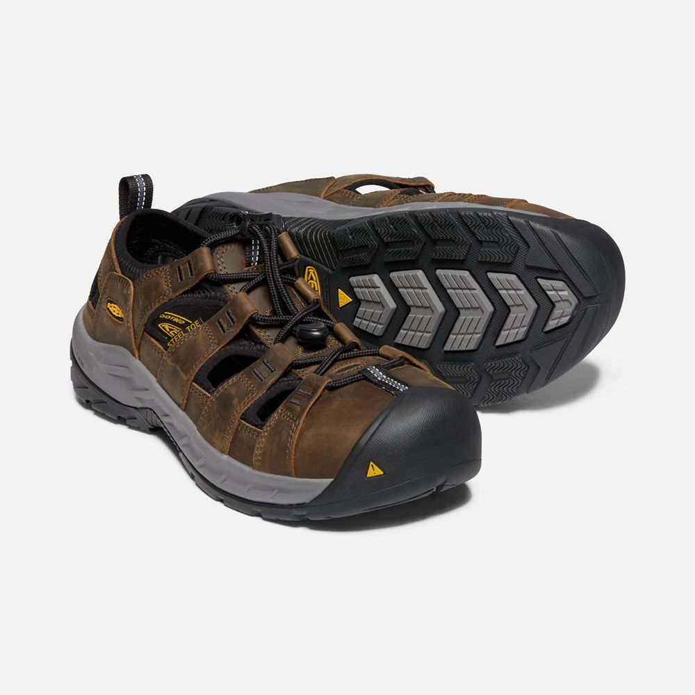 Zapatos de Trabajo Keen Mexico Negros Marrom - Hombre Atlanta Ii Cooler+ (Steel Toe) - VD1758930